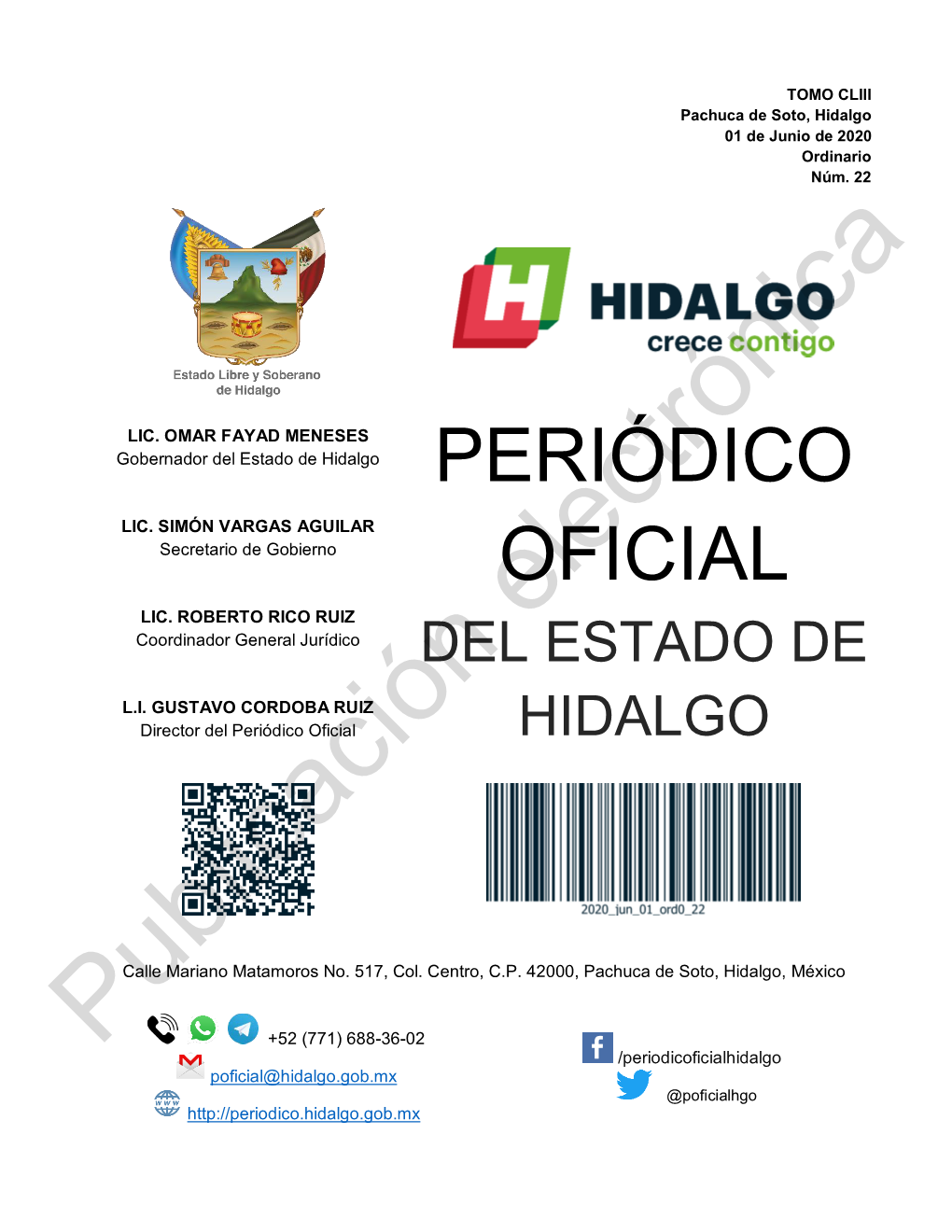 Periódico Oficial HIDALGO