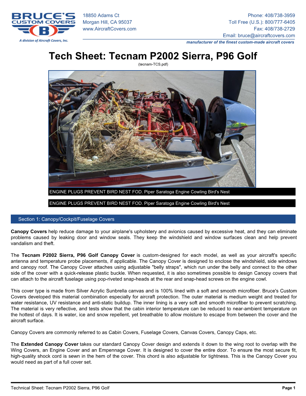 Tecnam P2002 Sierra, P96 Golf (Tecnam-TCS.Pdf)