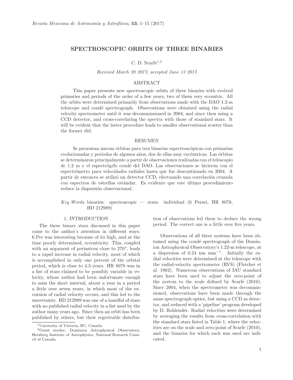 Spectroscopic Orbits of Three Binaries