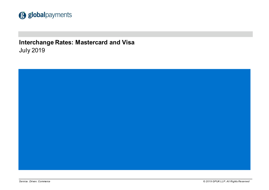 Interchange Rates: Mastercard and Visa July 2019
