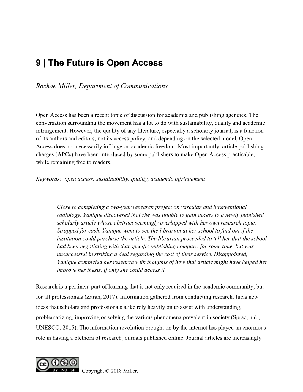 The Future Is Open Access