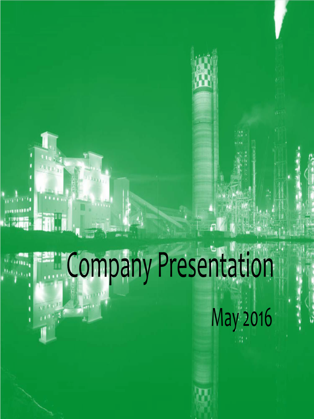 Company Presentation May 2016 Important Disclaimer