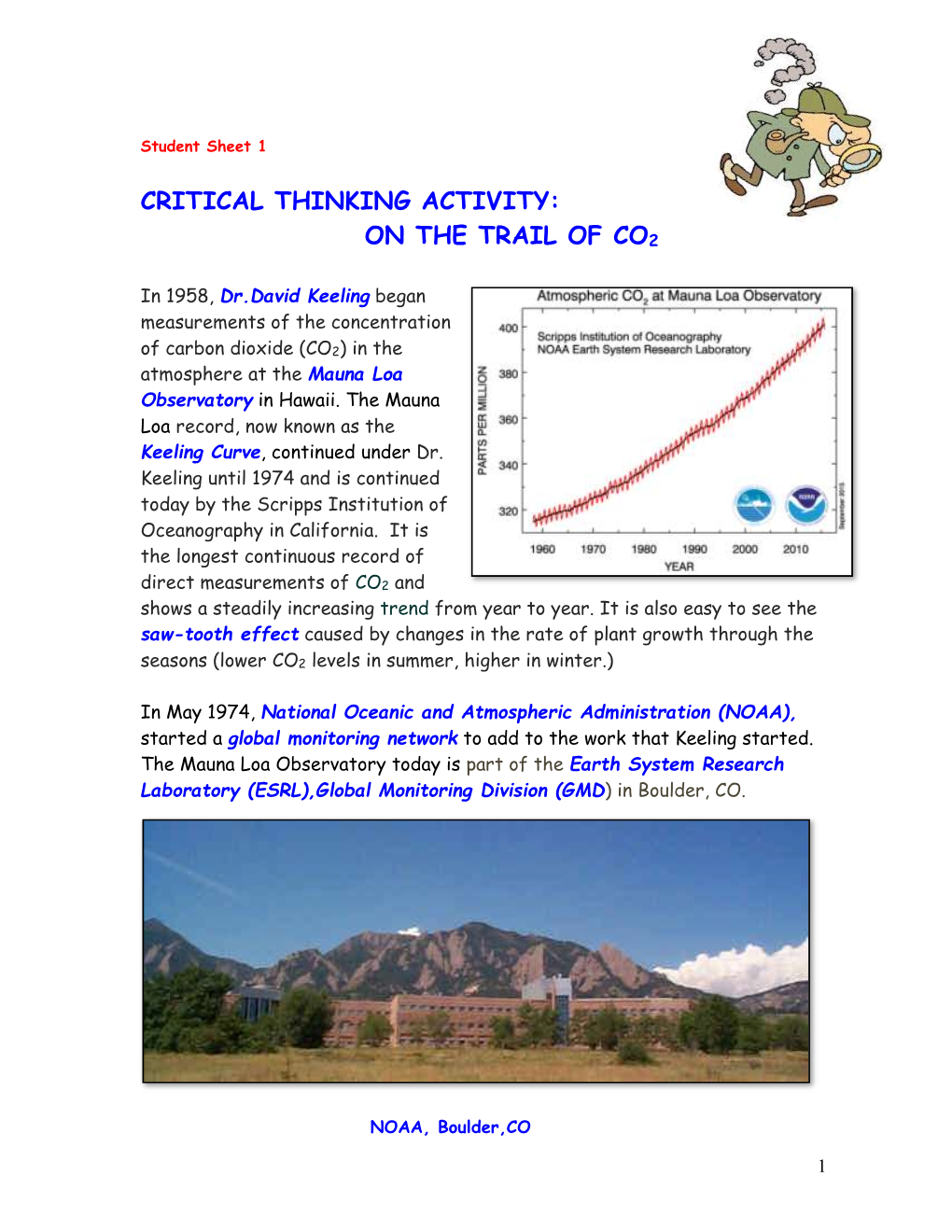 Critical Thinking Activity: on the Trail Of