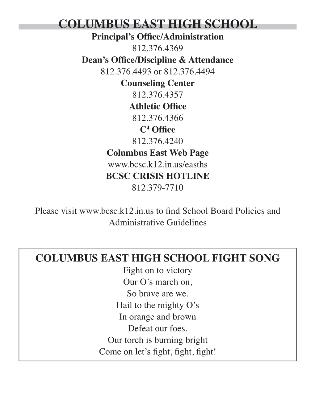 Columbus East High School
