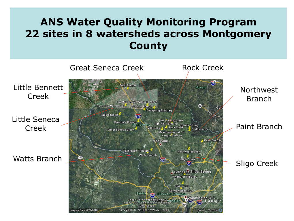 ANS Monitoring Site on the Tributary of Ten Mile Creek Near the Ford On