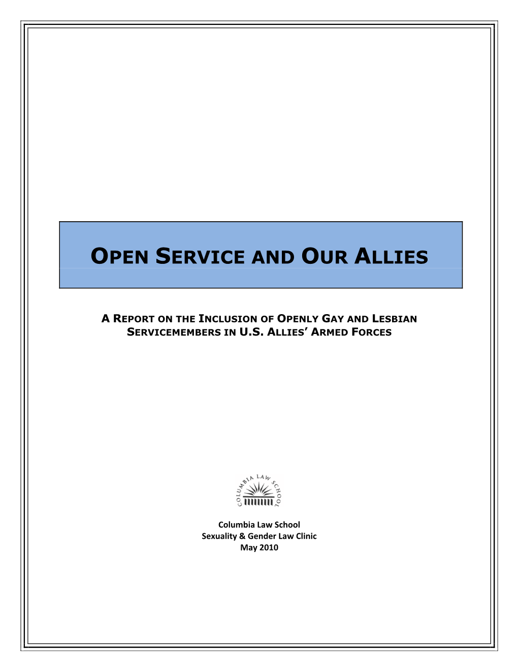 Open Service and Our Allies