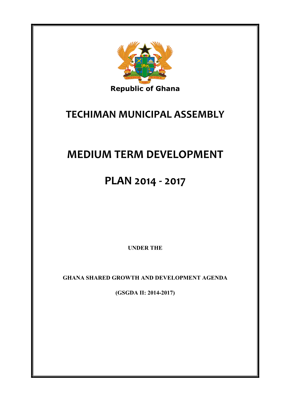 Medium Term Development Plan 2014