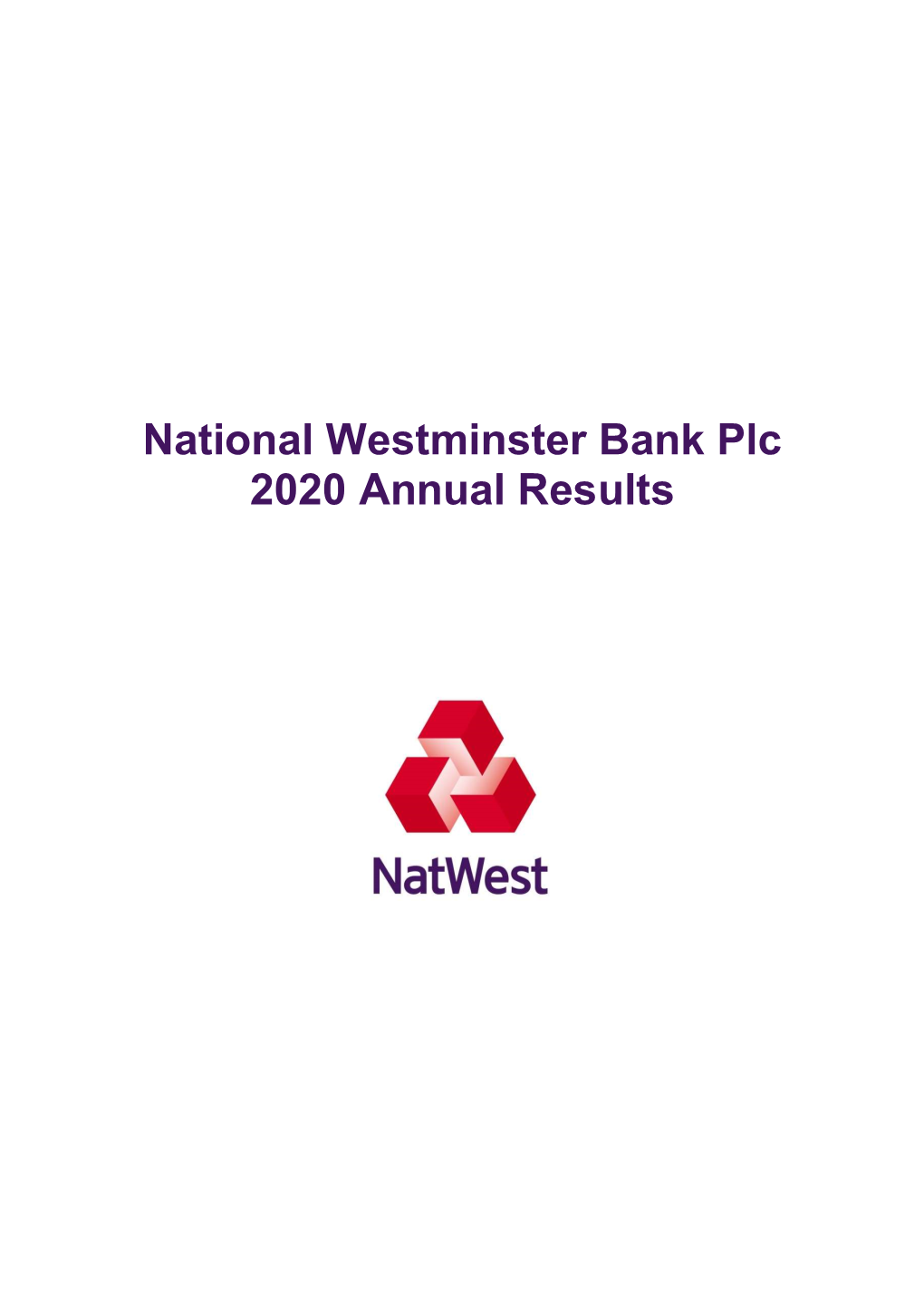 National Westminster Bank Plc 2020 Annual Results