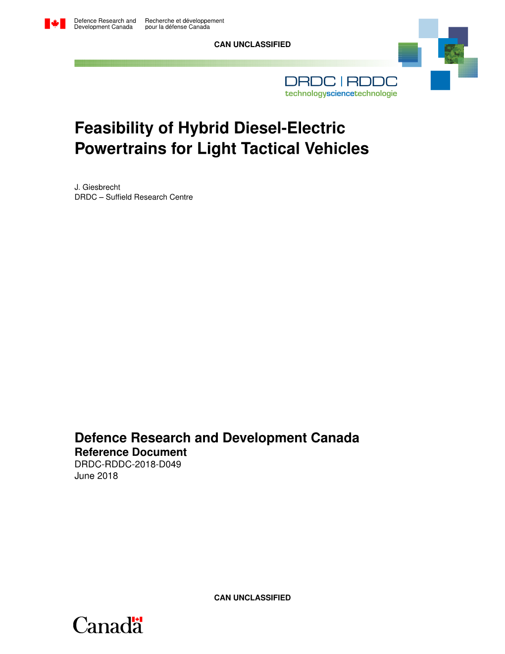 Feasibility of Hybrid Diesel-Electric Powertrains for Light Tactical Vehicles