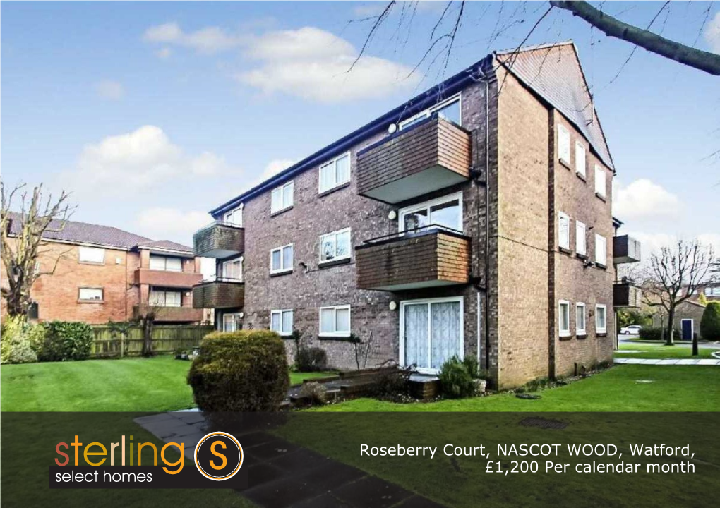 Roseberry Court, NASCOT WOOD, Watford, £1,200 Per Calendar Month