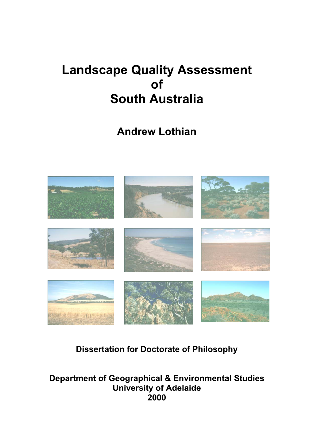 Landscape Quality Assessment of South Australia