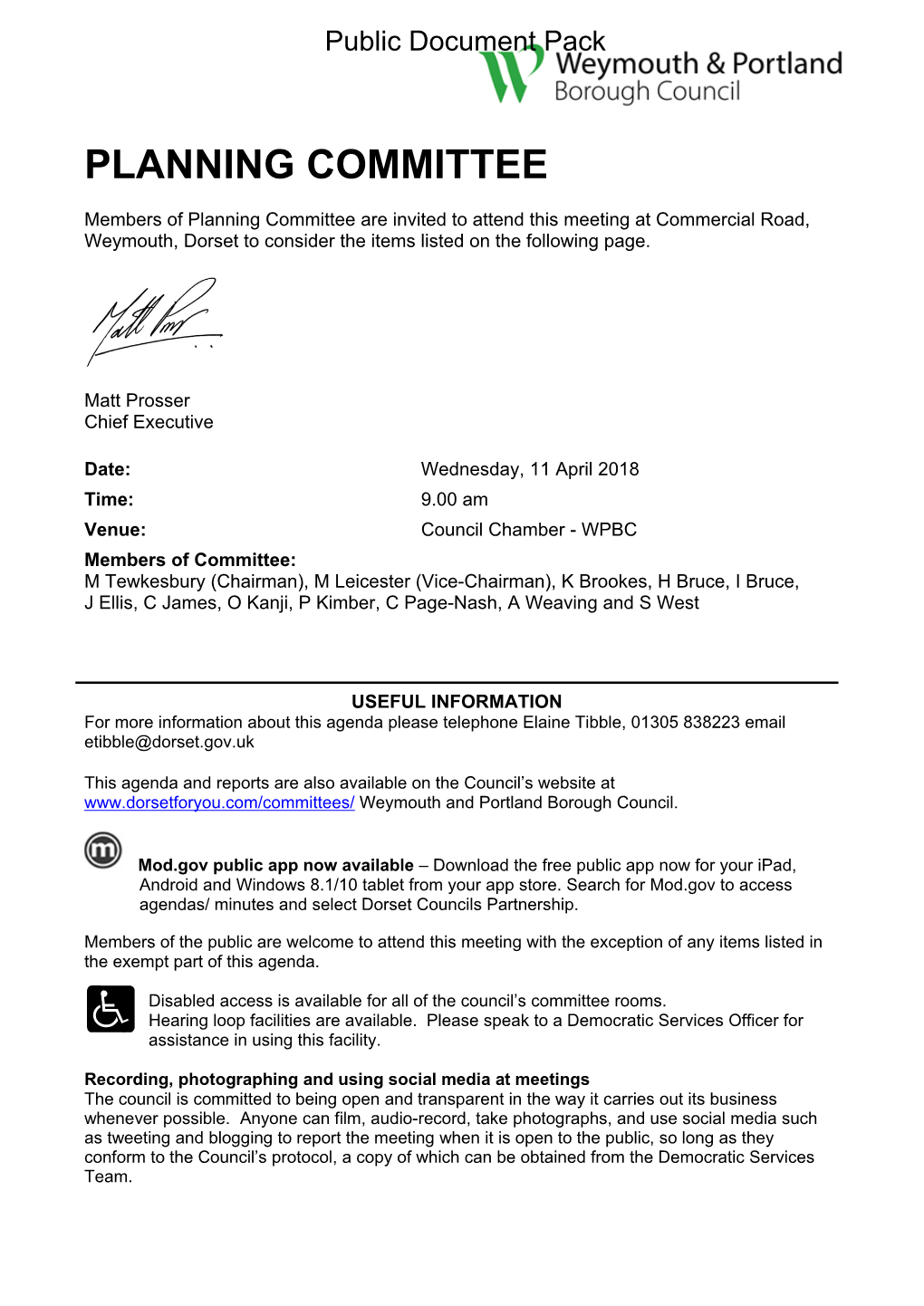 (Public Pack)Agenda Document for Weymouth & Portland Borough