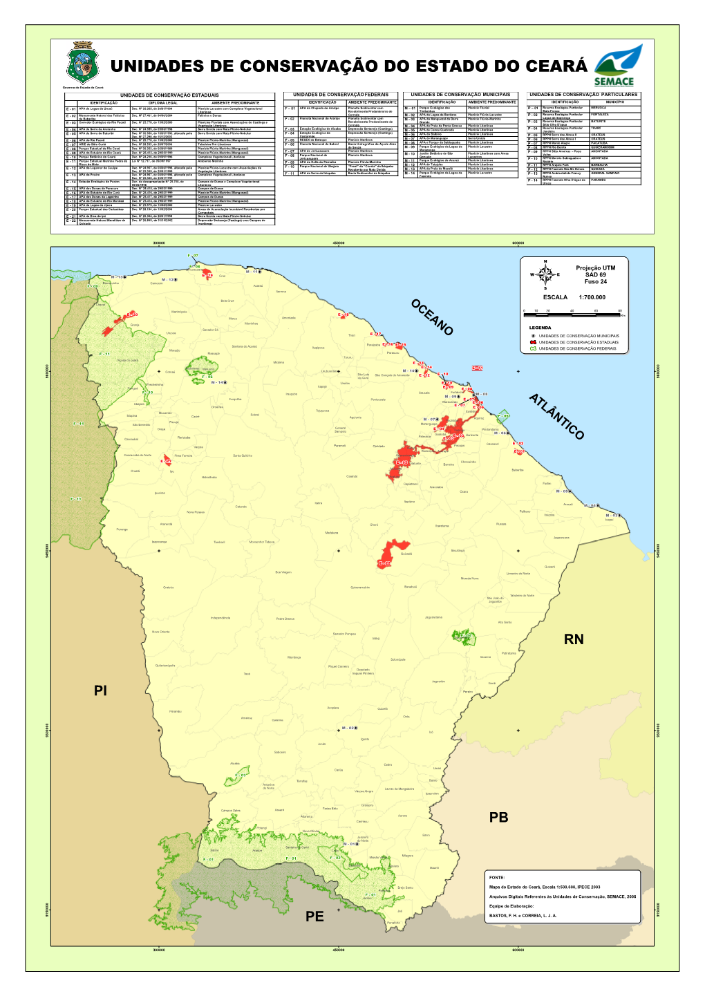 Unidades De Conservação Do Estado Do Ceará