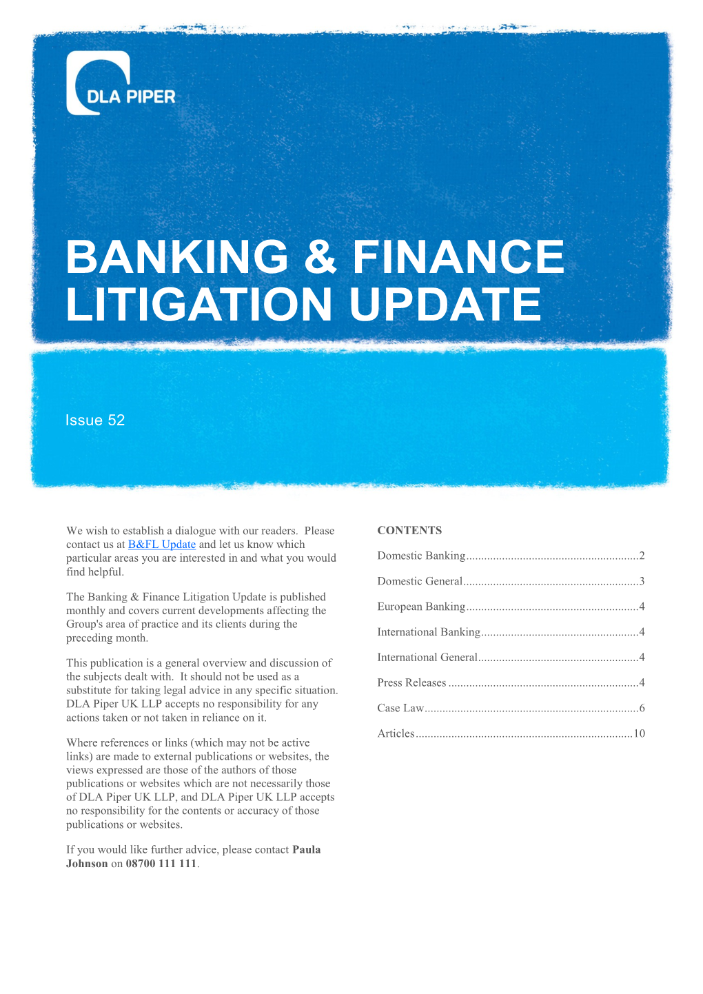 Banking & Finance Litigation Update
