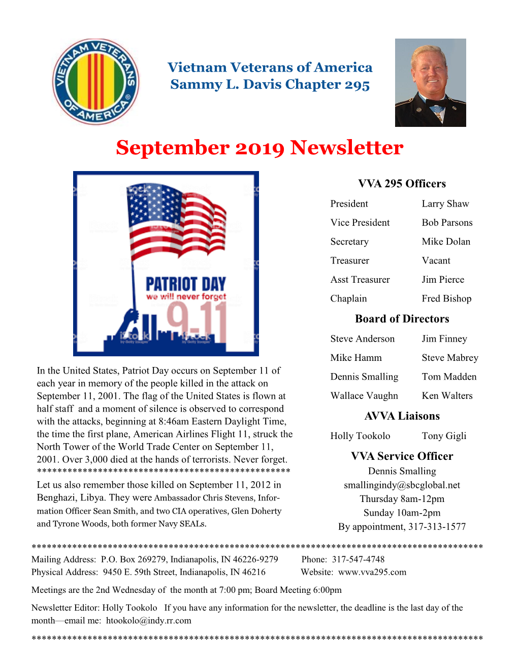 September 2019 Newsletter