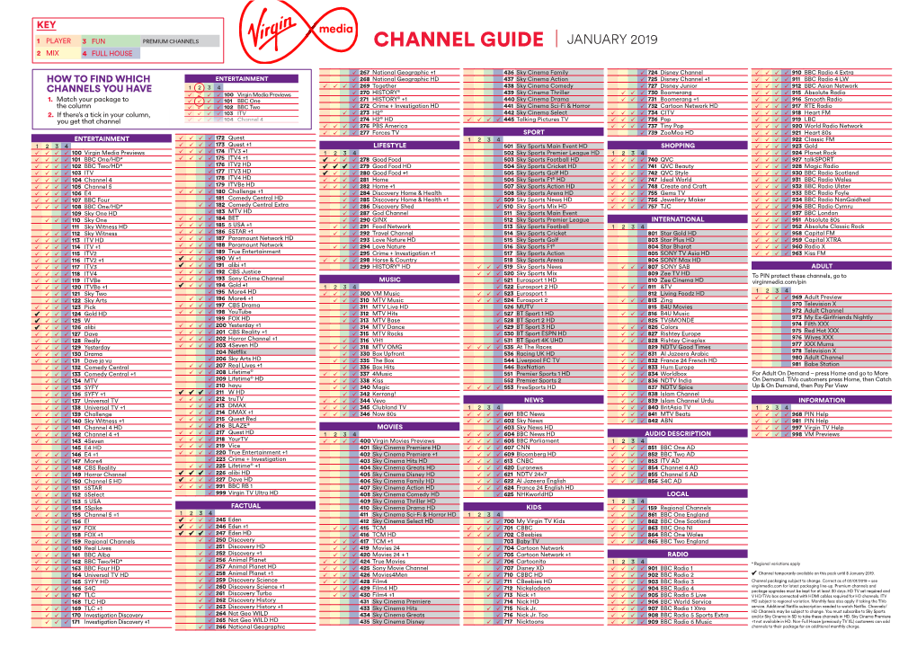 Channel Guide January 2019 2 Mix 4 Full House