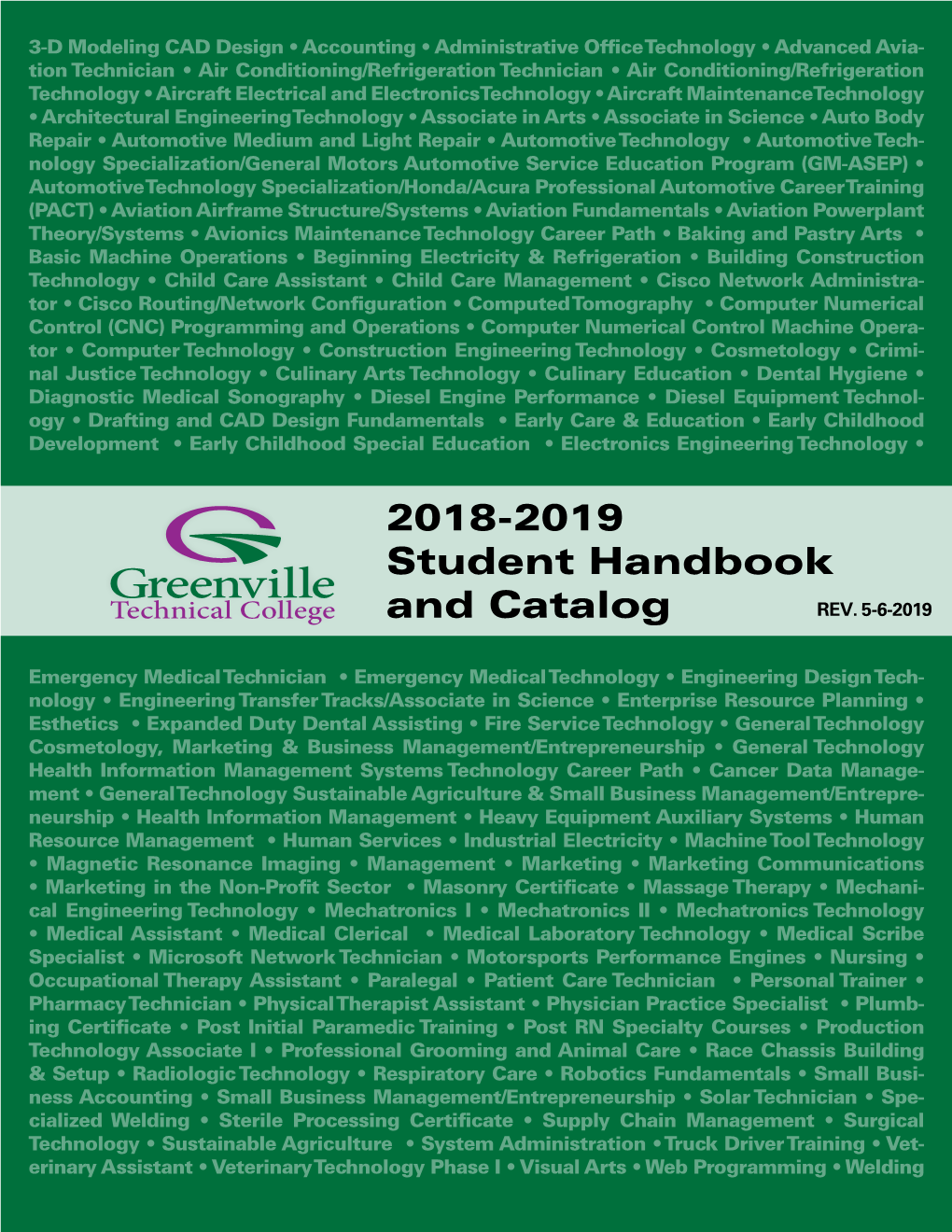 2018-2019 Greenville Technical College Catalog