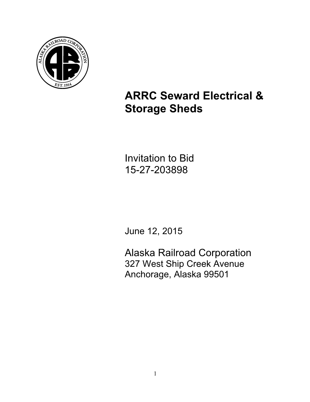 ARRC Seward Electrical & Storage Sheds