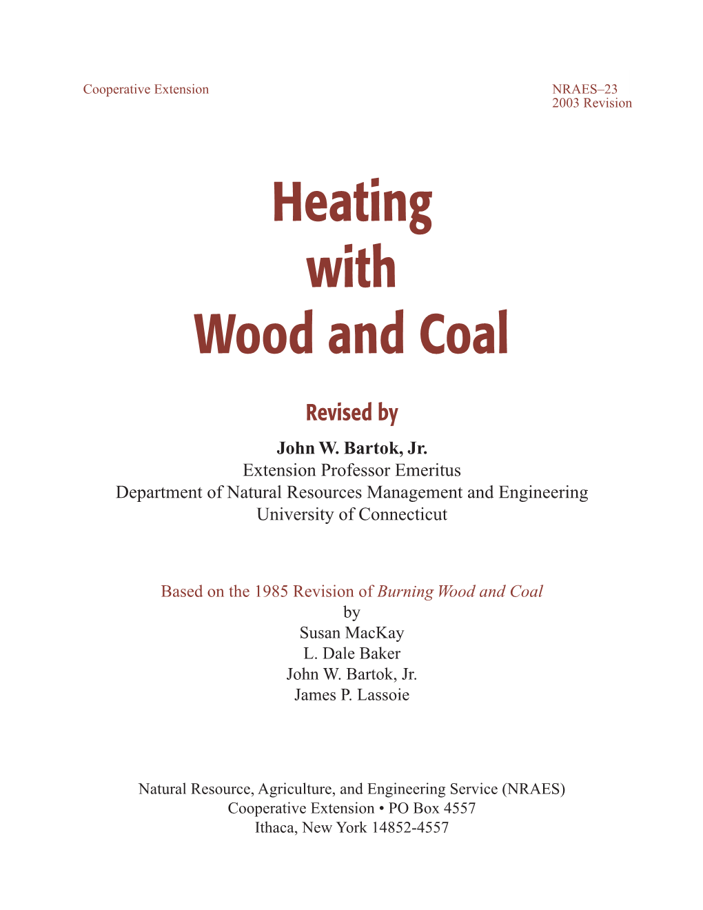 Heating with Wood and Coal