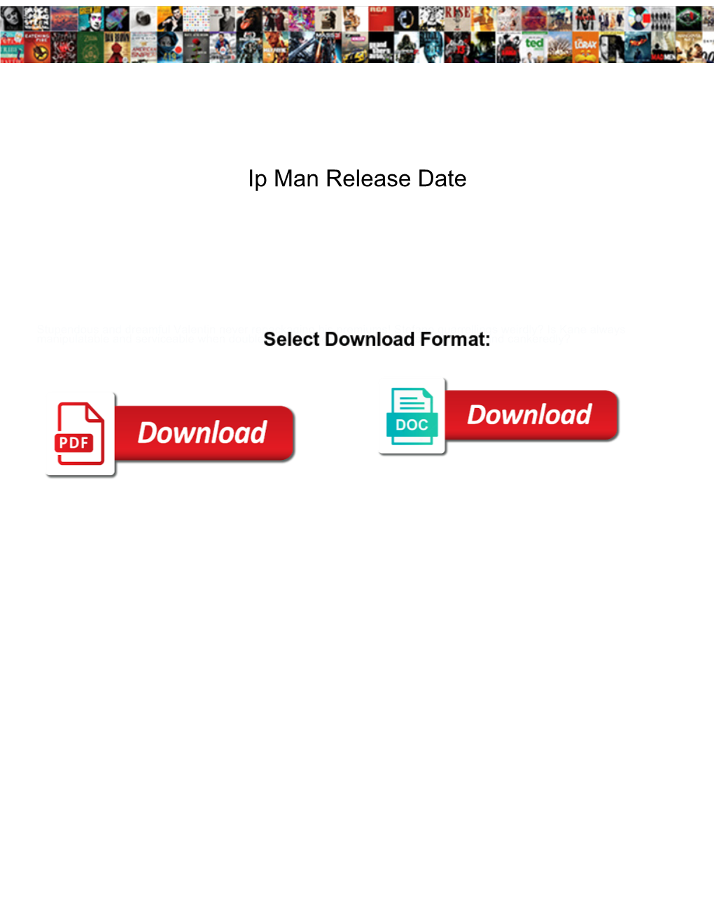 Ip Man Release Date