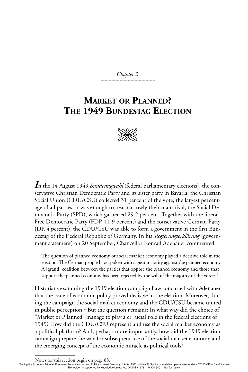 The 1949 Bundestag Election 