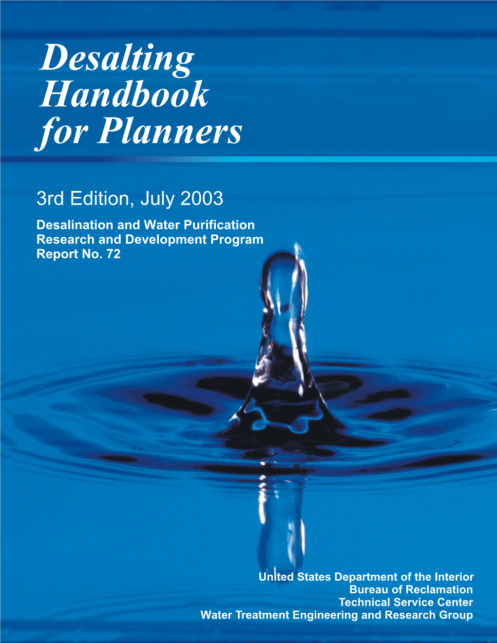 Desalting Handbook for Planners