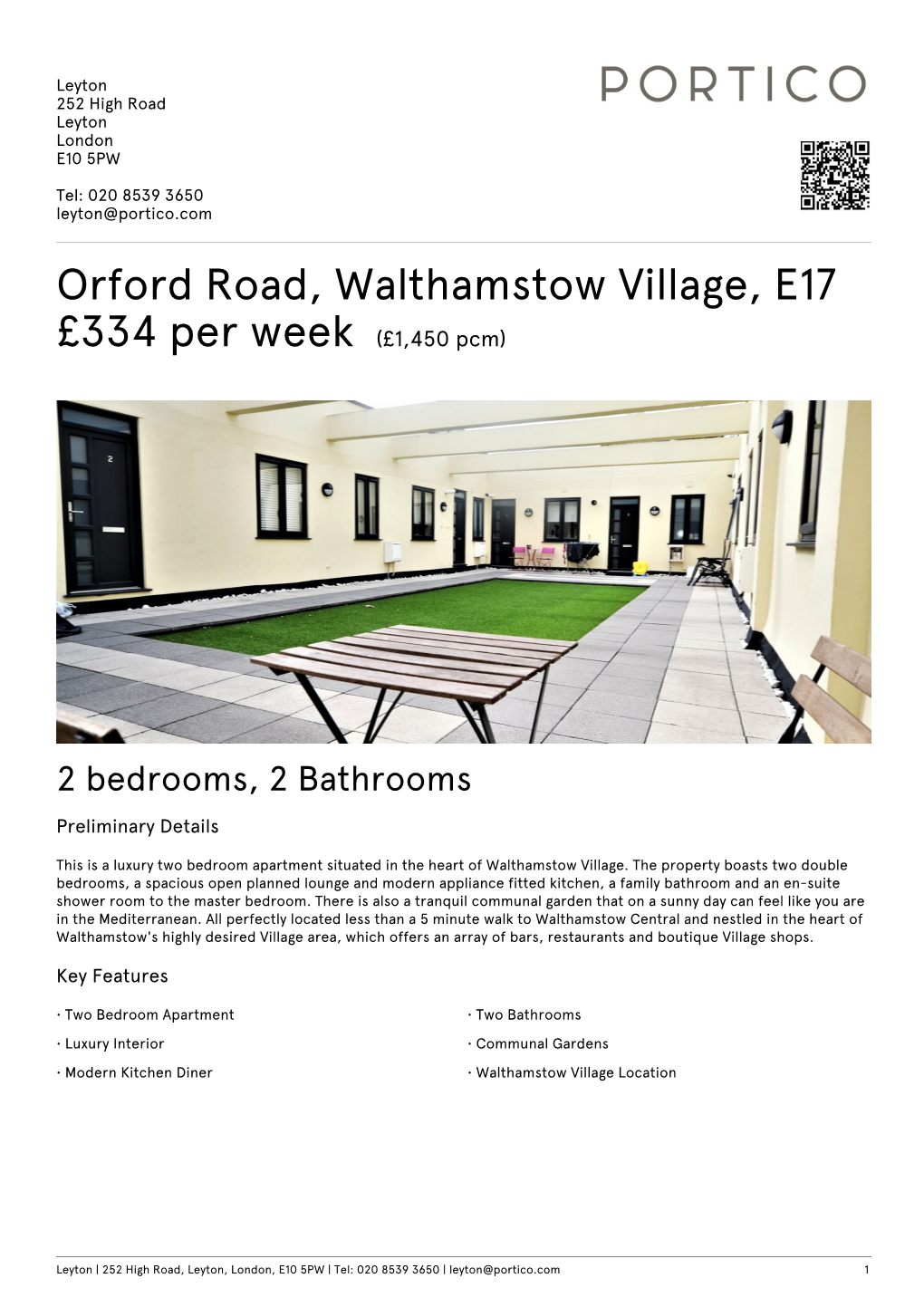 Orford Road, Walthamstow Village, E17 £334 Per Week