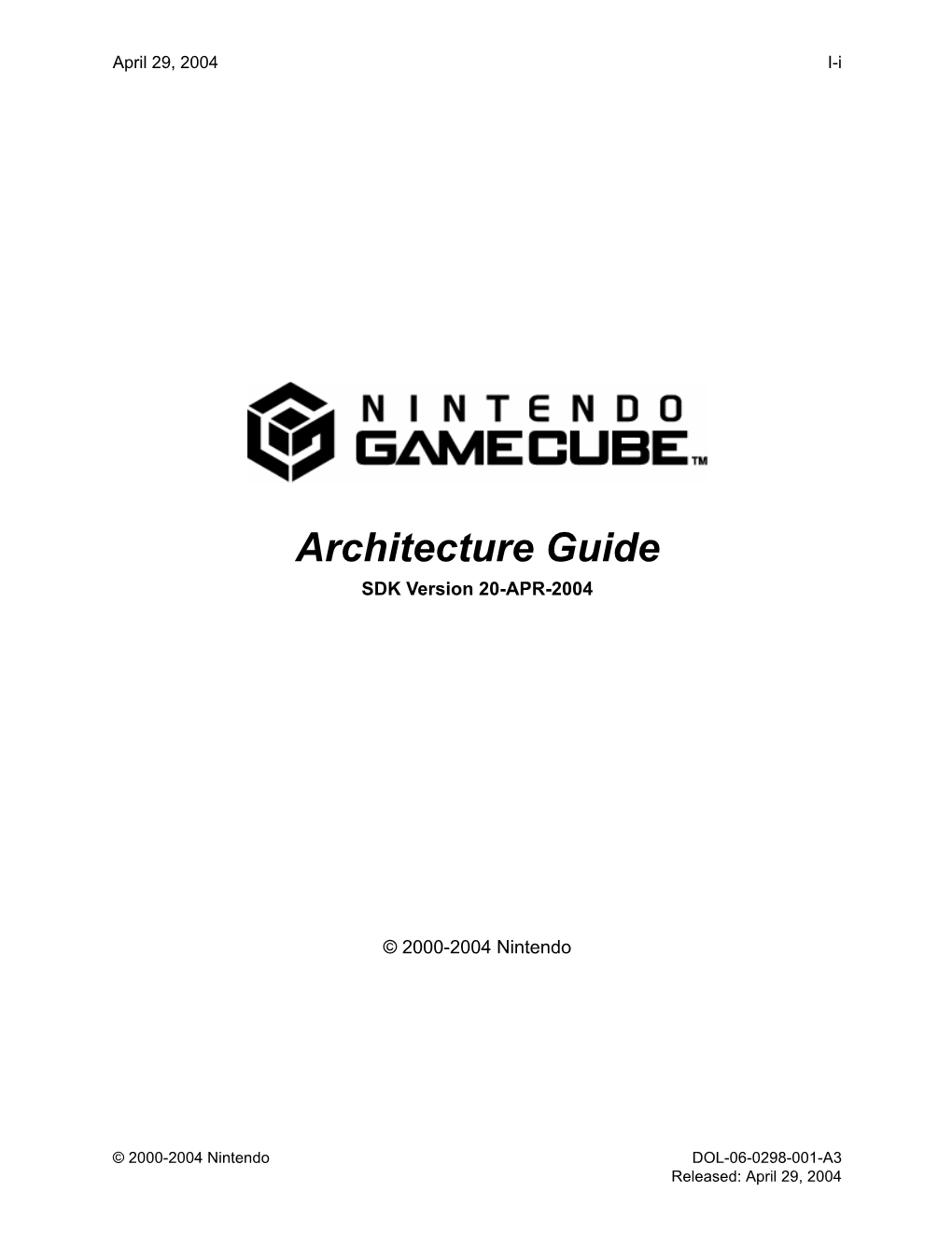 Nintendo Gamecube Architecture Guide