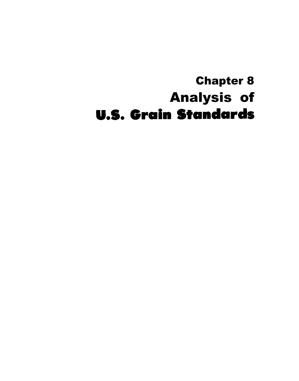 Analysis of U.S. Grain Standards