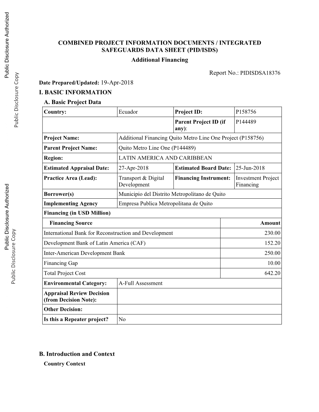 World Bank Document