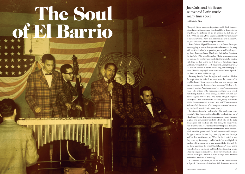 Joe Cuba and His Sextet Reinvented Latin Music Many Times Over the Soul by Kristofer Ríos