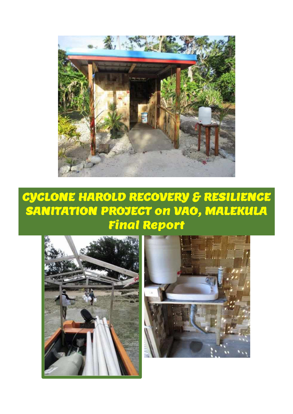 Cyclone Harold Recovery & Resilience Sanitation