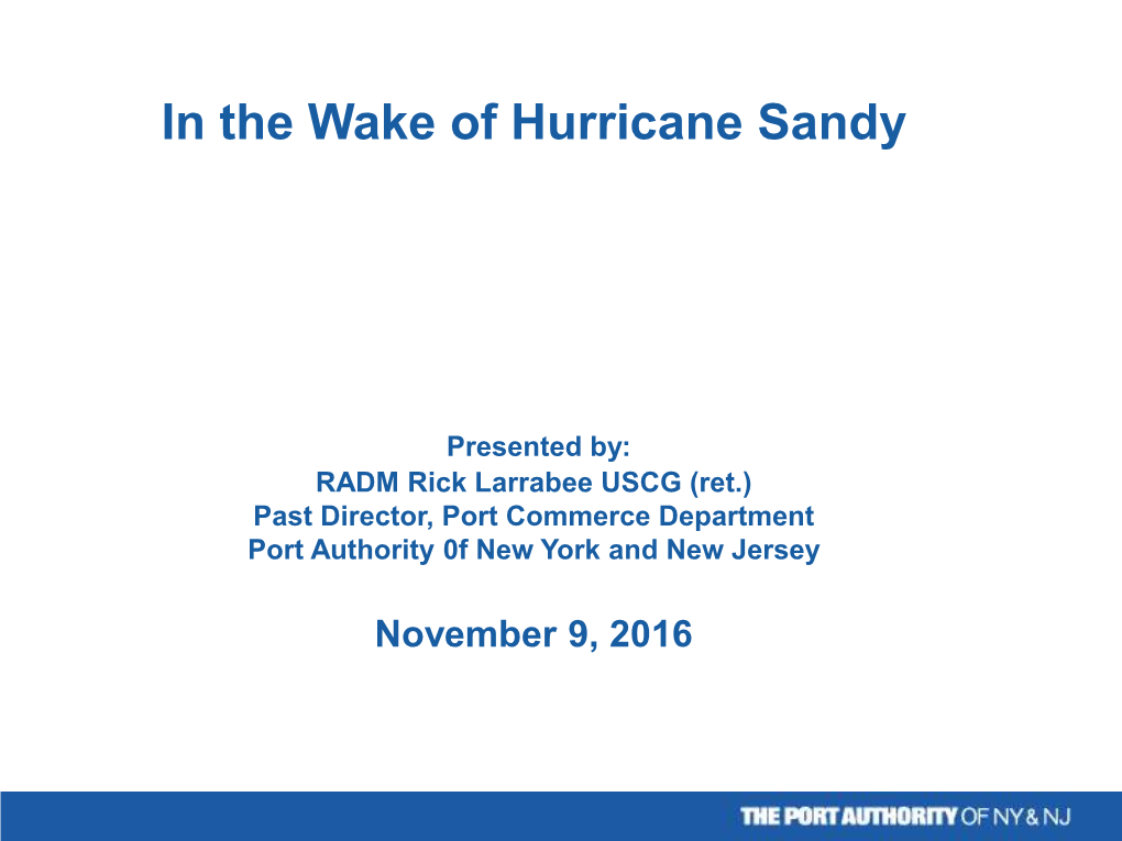 In the Wake of Hurricane Sandy