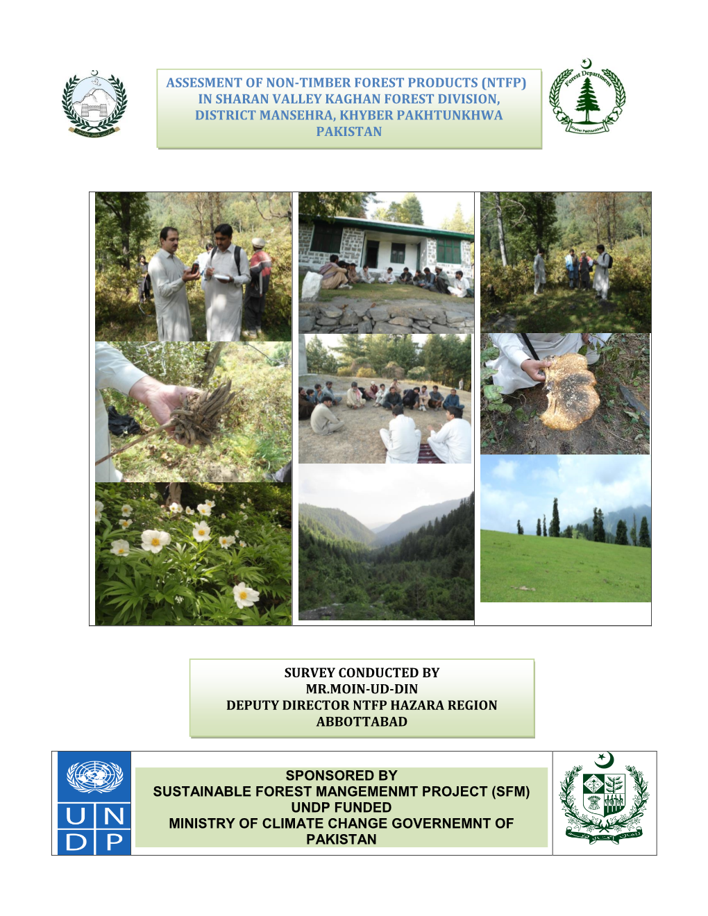 Sfm) Undp Funded Ministry of Climate Change Governemnt of Pakistan