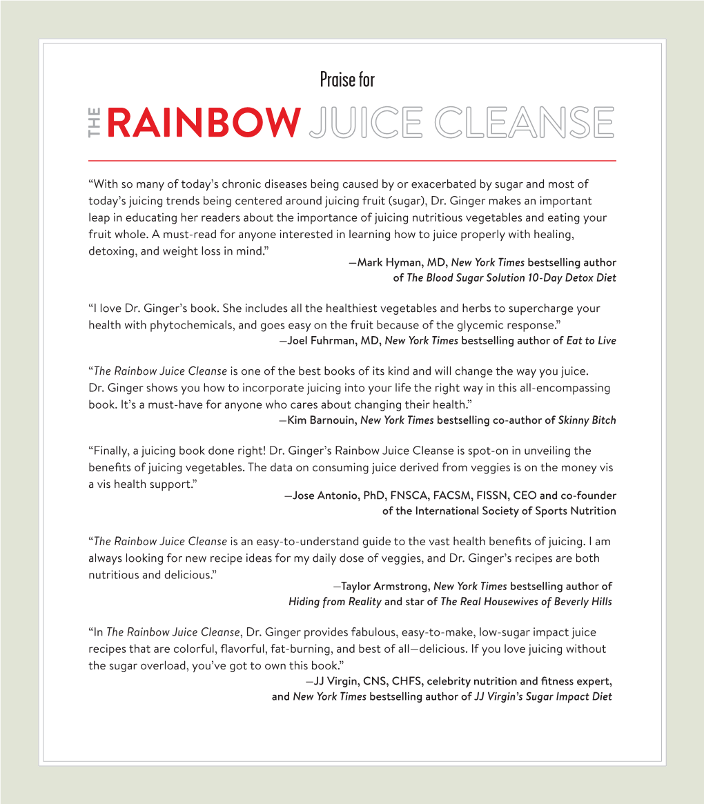 Rainbow Juice Cleanse