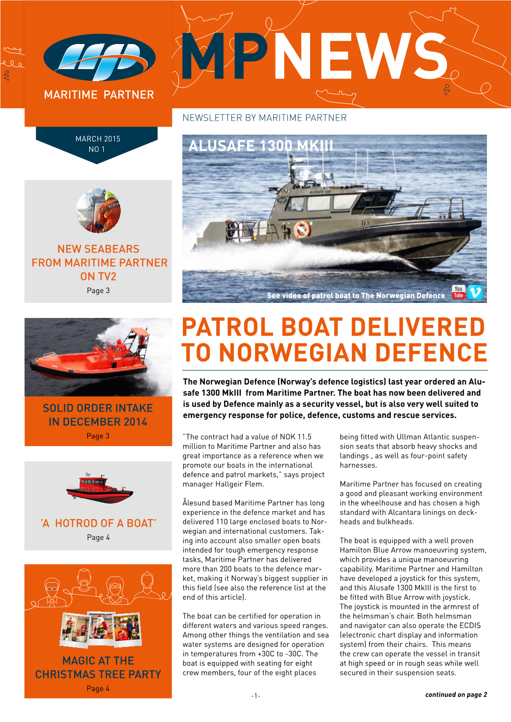 Patrol Boat Delivered to Norwegian Defence