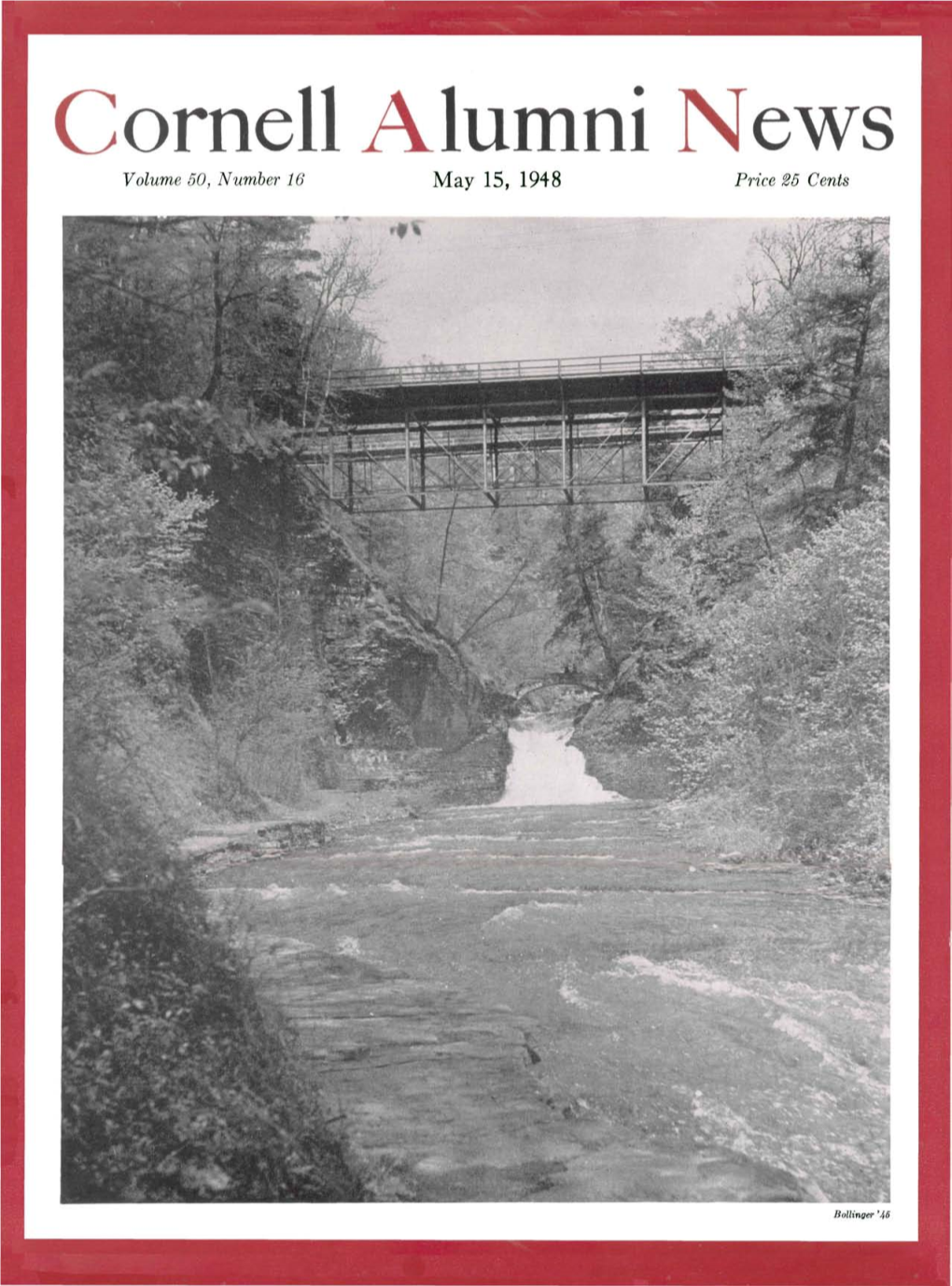 Cornell Alumni News Volume 50, Number 16 May 15, 1948 Price 25 Cents