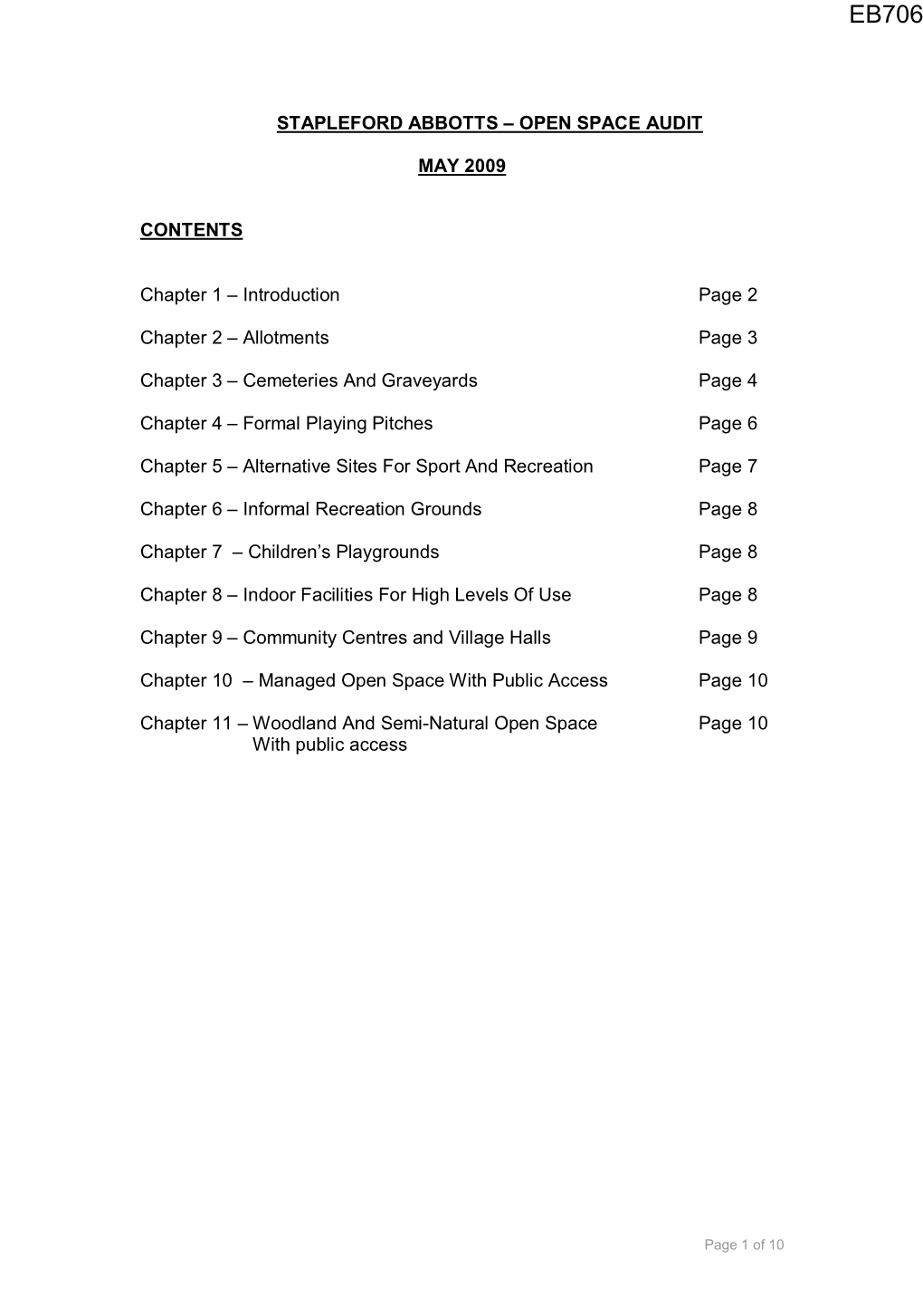 Stapleford Abbotts Final Audit