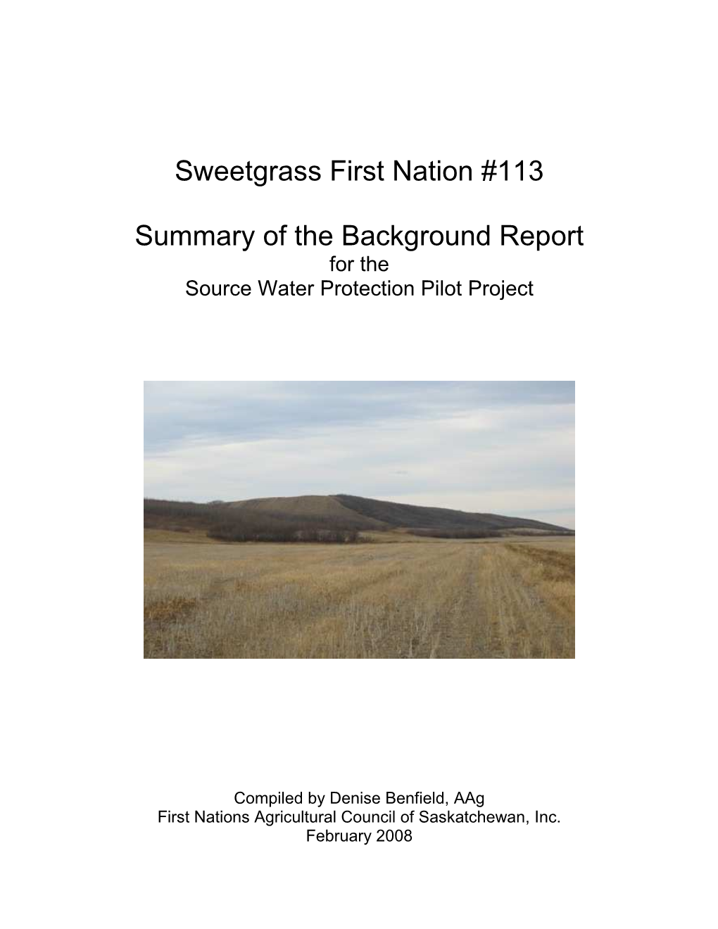 Sweetgrass Background Summary