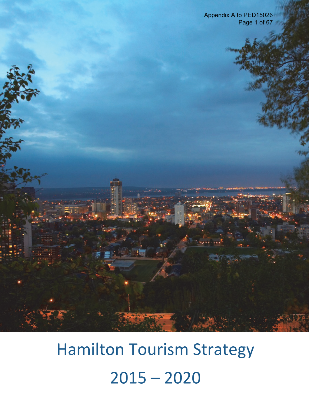 Hamilton Tourism Strategy 2015