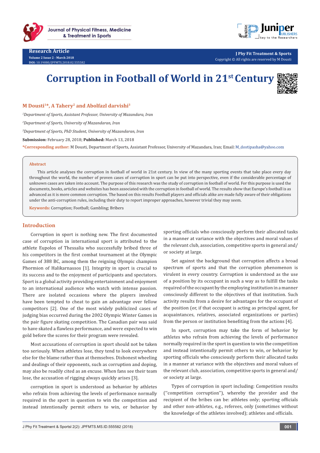 Corruption in Football of World in 21St Century