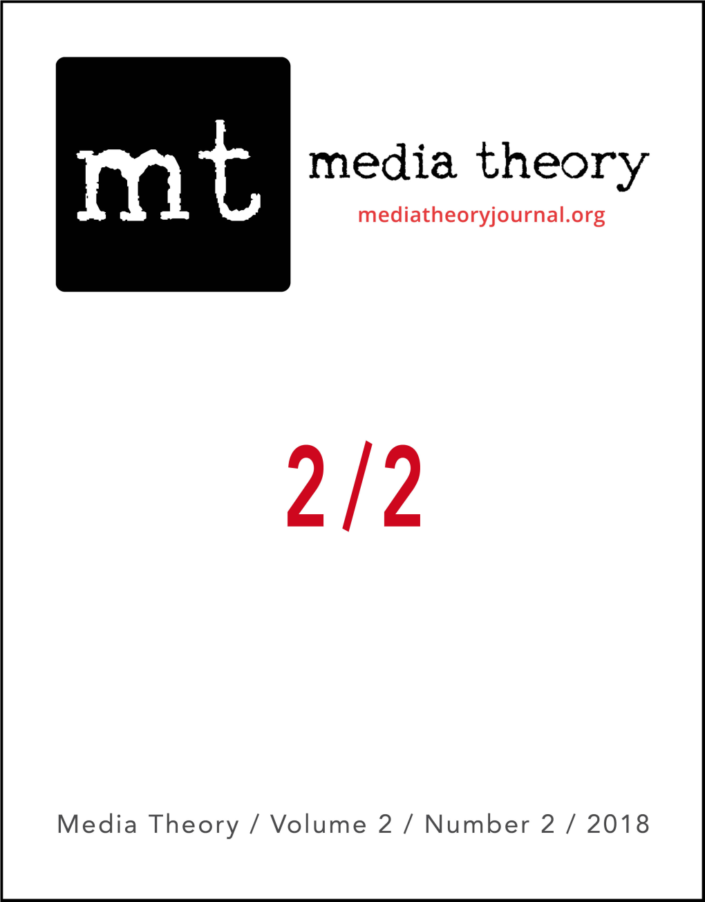 Media Theory 2.2 (2018)