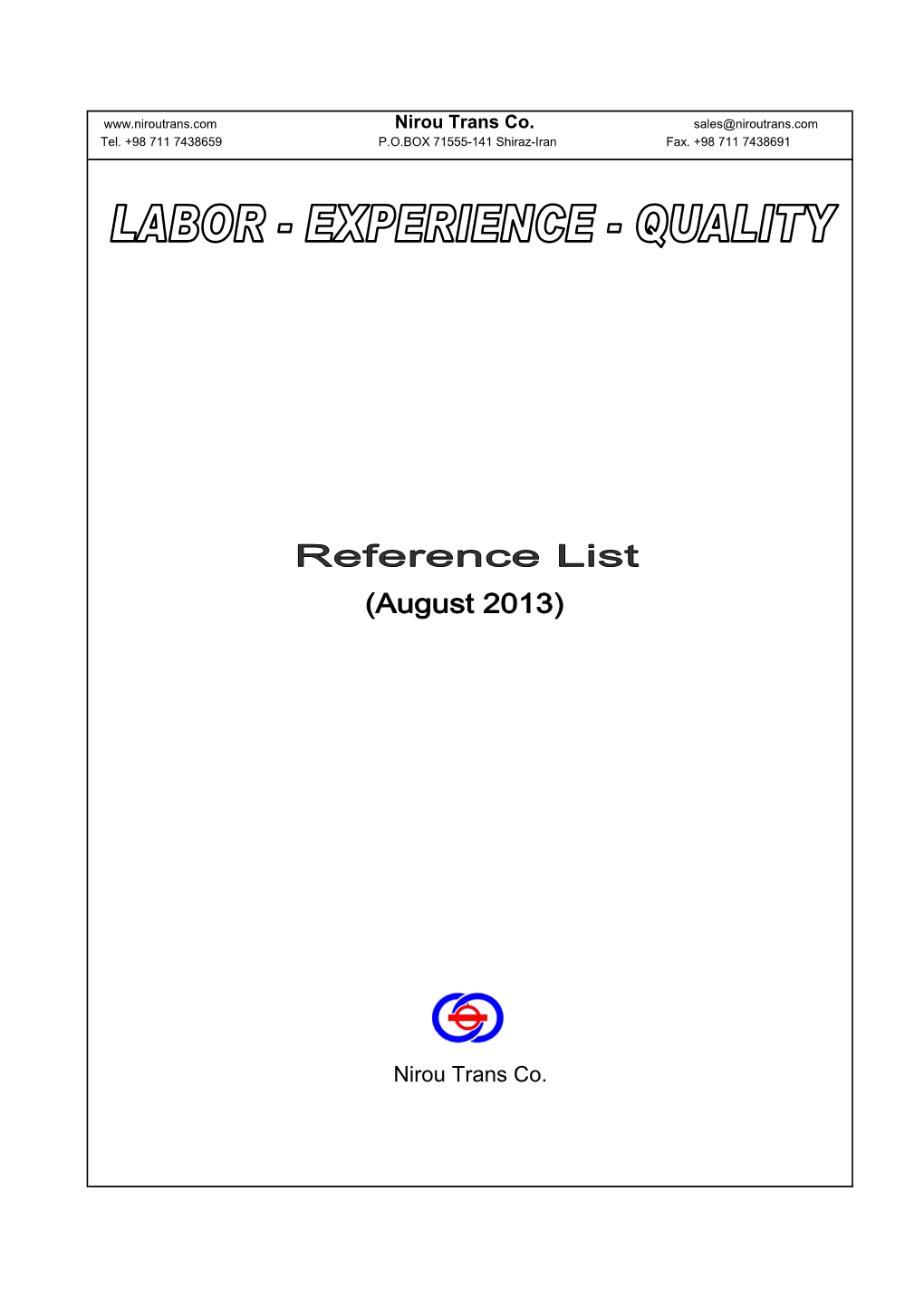 Reference List 2013-Final