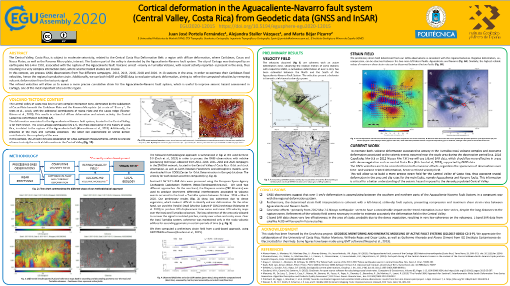 Cortical Deformation in the Aguacaliente-Navarro Fault System (Central Valley, Costa Rica) from Geodetic Data (GNSS and Insar)