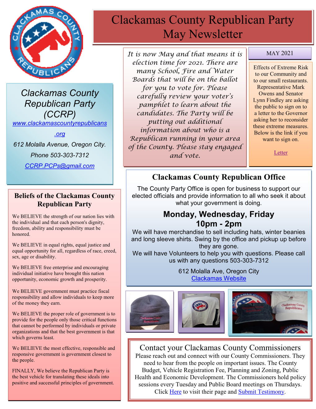 May 2021 CCRP Newsletter