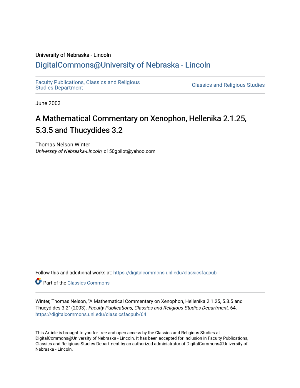 A Mathematical Commentary on Xenophon, Hellenika 2.1.25, 5.3.5 and Thucydides 3.2