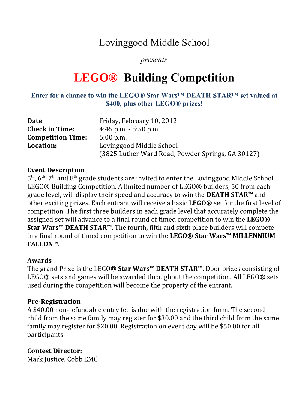 LEGO Building Competition
