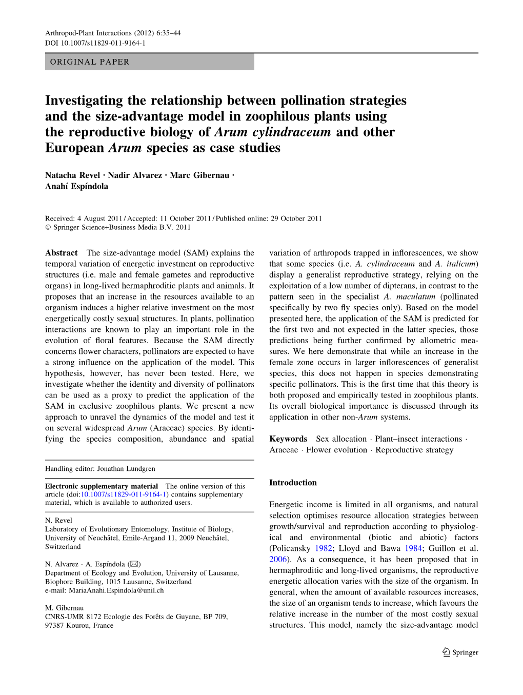 Investigating the Relationship Between Pollination Strategies