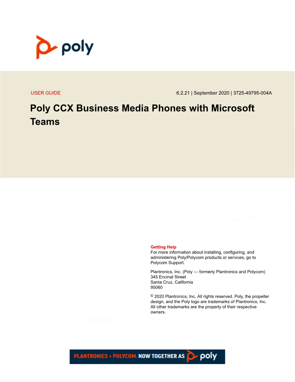 Poly CCX Business Media Phones with Microsoft Teams