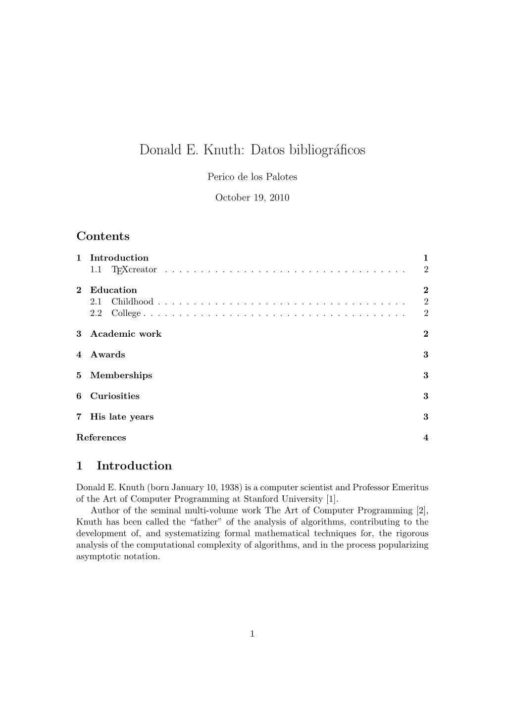 Donald E. Knuth: Datos Bibliogr´Aﬁcos